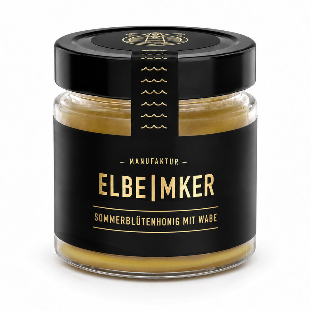 Wabe im Sommerblütenhonig von ElbeImker
